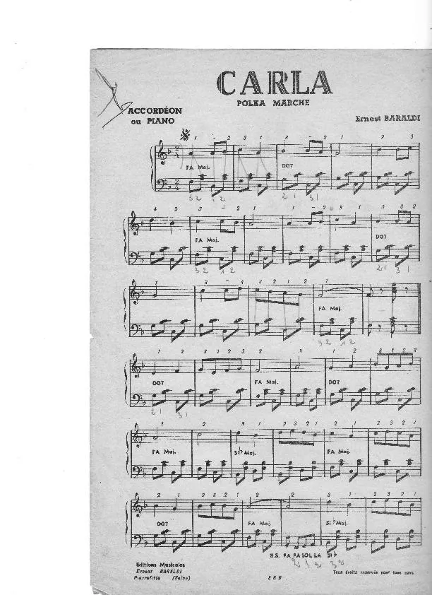 télécharger la partition d'accordéon Carla (Polka Marche) au format PDF