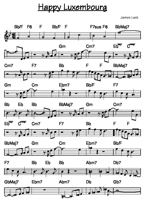 télécharger la partition d'accordéon Happy Luxembourg (Transcription) au format PDF