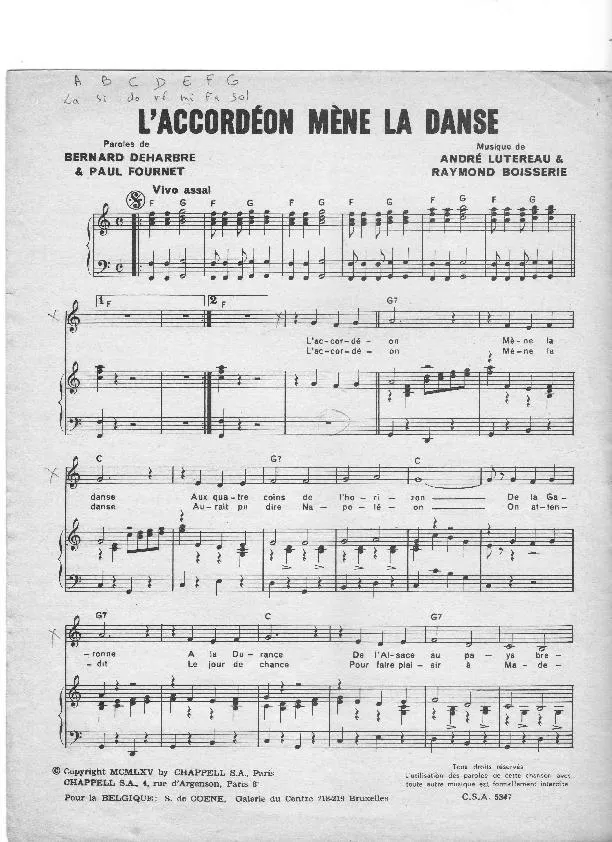 télécharger la partition d'accordéon L'accordéon mène la danse au format PDF