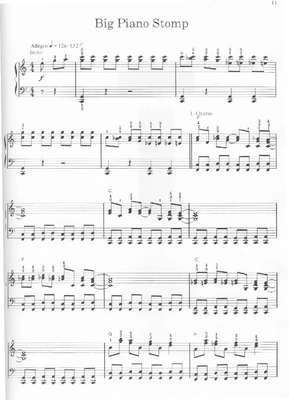 télécharger la partition d'accordéon Big Piano Stomp (Piano) au format PDF