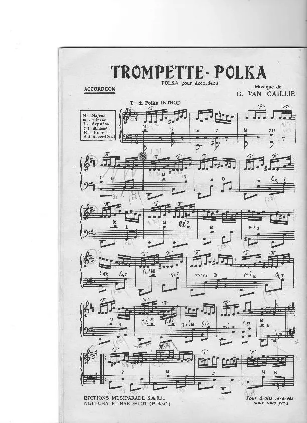 télécharger la partition d'accordéon Trompette Polka au format PDF