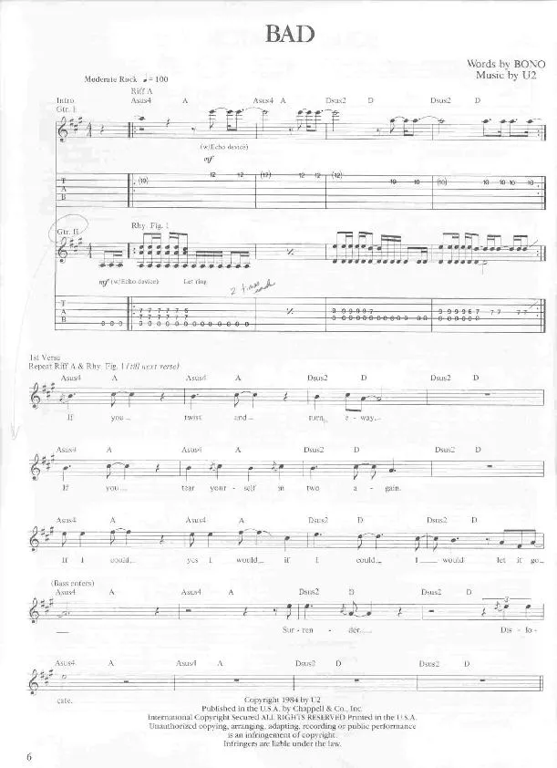 télécharger la partition d'accordéon Best Of : U2 au format PDF