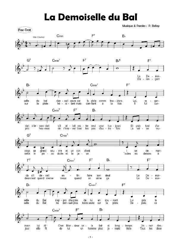 télécharger la partition d'accordéon La Demoiselle du bal (Fox Trot) au format PDF