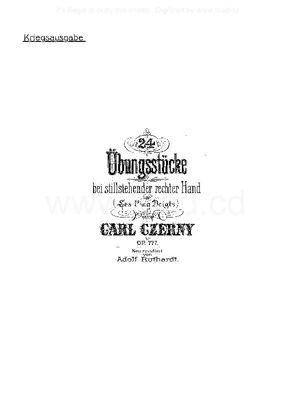 télécharger la partition d'accordéon Czerny (Piano) (Les cinq doigts) au format PDF
