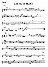 télécharger la partition d'accordéon Les Mots Bleus (Transcription) au format PDF