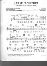 télécharger la partition d'accordéon Les yeux ouverts (Dream a little dream of me) (Chant : Enzo Enzo) au format PDF