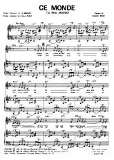 télécharger la partition d'accordéon Ce Monde (Il mio Mondo) (Chant : Richard Anthony) (Slow Rock) au format PDF