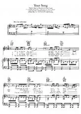 télécharger la partition d'accordéon Your song au format PDF