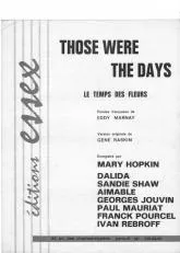 télécharger la partition d'accordéon Those were the days (Le temps des fleurs) au format PDF