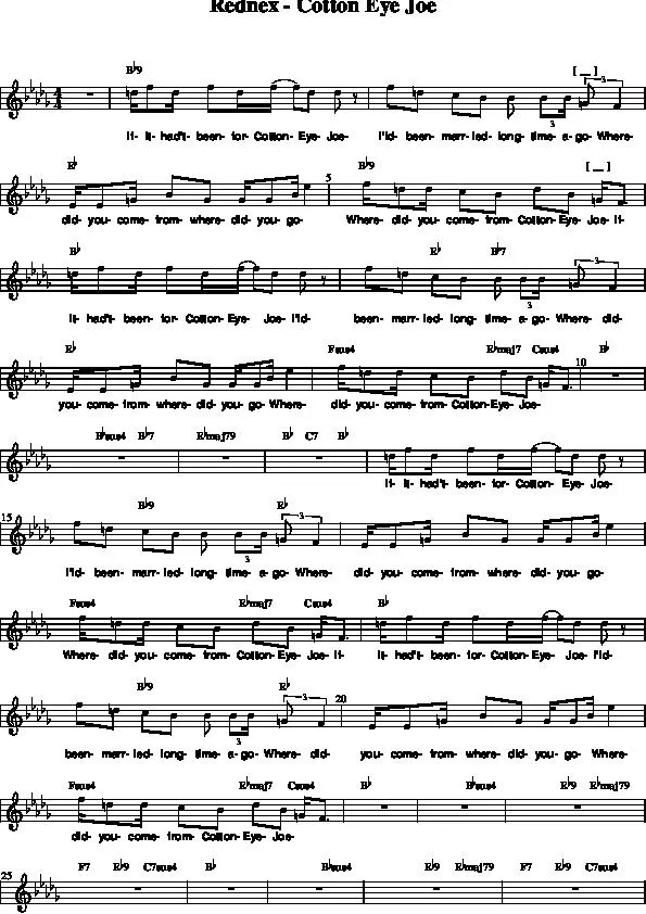 télécharger la partition d'accordéon Cotton Eye Joe (Transcription) au format PDF