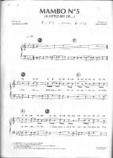 télécharger la partition d'accordéon Mambo n°5 (A little bit of) au format PDF