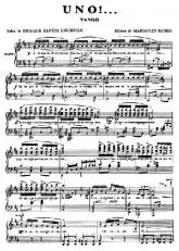 télécharger la partition d'accordéon Uno (Sur le chemin de ta maison) (Tango) (Partie : Piano) au format PDF