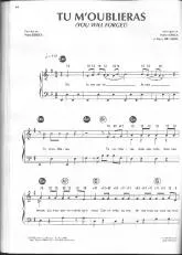 télécharger la partition d'accordéon Tu m'oublieras (You will forget) au format PDF