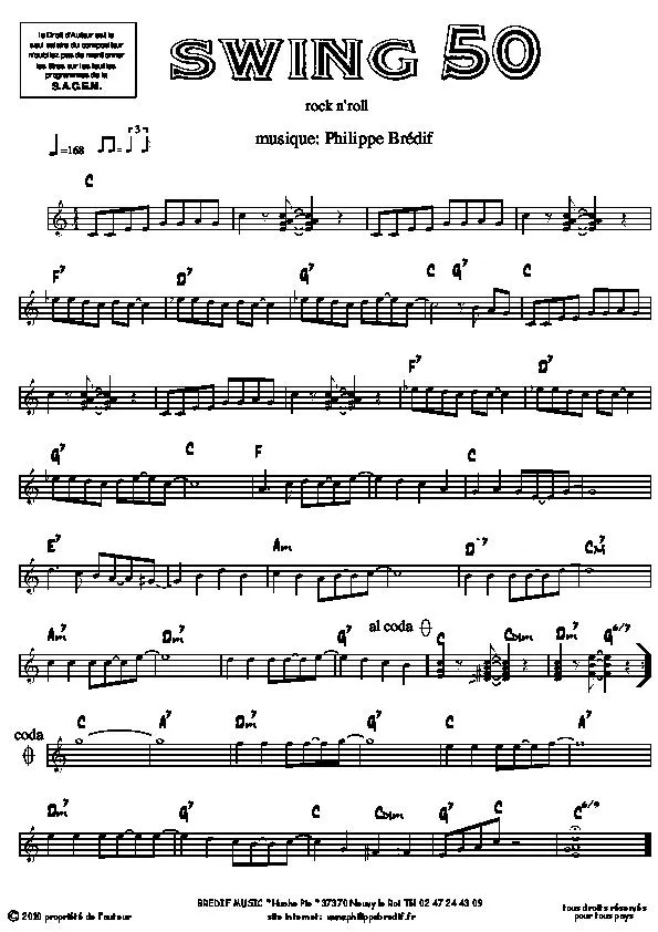 télécharger la partition d'accordéon Swing 50 au format PDF