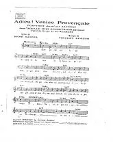 télécharger la partition d'accordéon Adieu Venise provençale (De l'opérette : Zou le midi bouge) (Chant : Henri Alibert) (Fox Trot) au format PDF