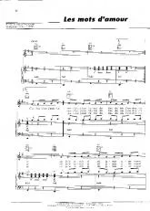 télécharger la partition d'accordéon Les mots d'amour (Chant : Edith Piaf) au format PDF
