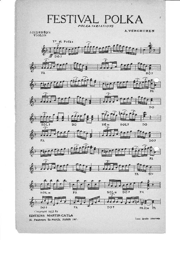 télécharger la partition d'accordéon Festival Polka au format PDF