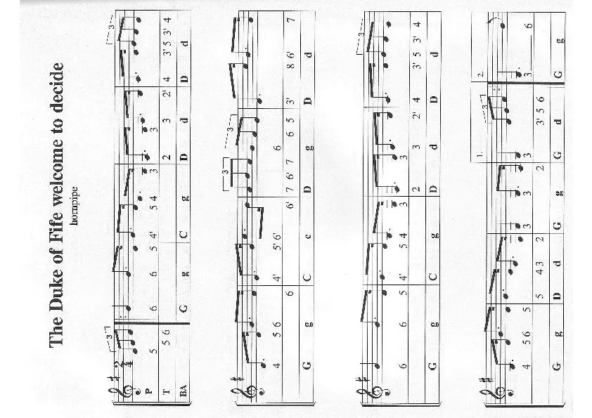 télécharger la partition d'accordéon The duke of fife welcome to decide (Hornpipe) au format PDF