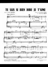 télécharger la partition d'accordéon Tu sais si bien dire je t'aime (Slow Rock) au format PDF