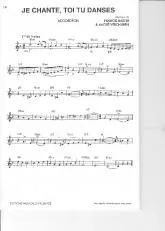 télécharger la partition d'accordéon Je chante toi tu danses (Valse) au format PDF