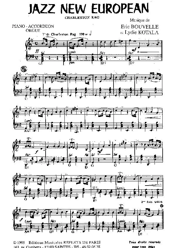 télécharger la partition d'accordéon Jazz New European (Charleston Rag) au format PDF