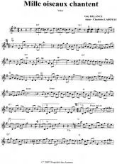 télécharger la partition d'accordéon Mille oiseaux chantent (Valse) au format PDF