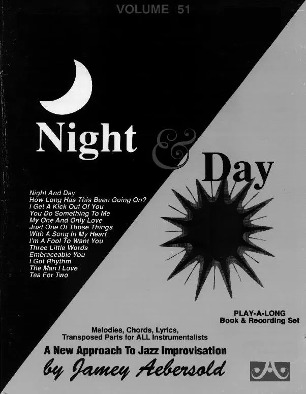 télécharger la partition d'accordéon Recueil : A New Approach To Jazz Improvisation : Night and Day (Volume 51) (13 Titres) au format PDF