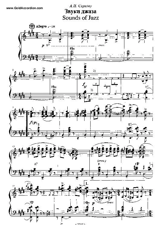 télécharger la partition d'accordéon Sounds of jazz au format PDF