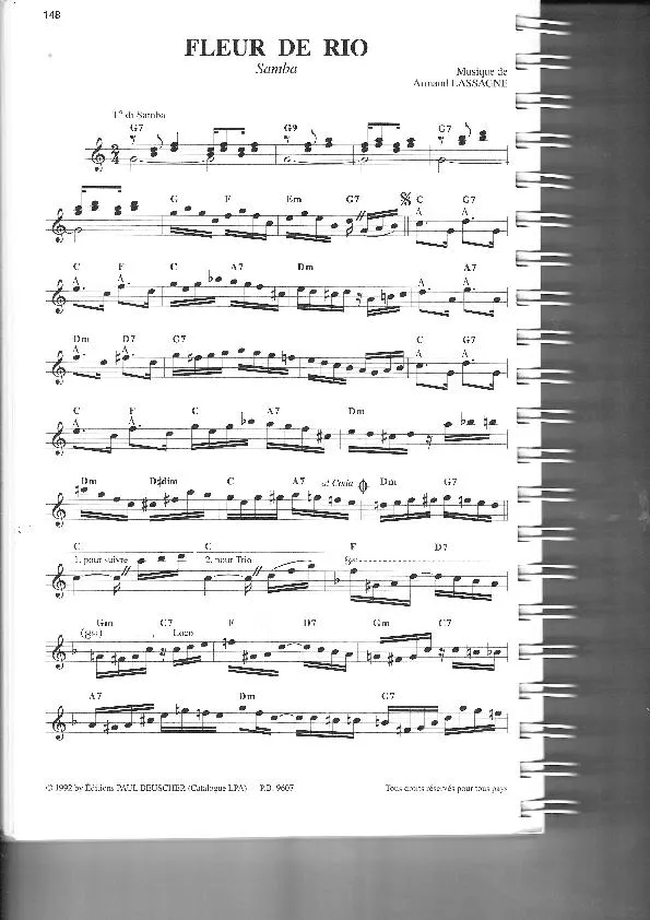 télécharger la partition d'accordéon Fleur de Rio (Samba) au format PDF