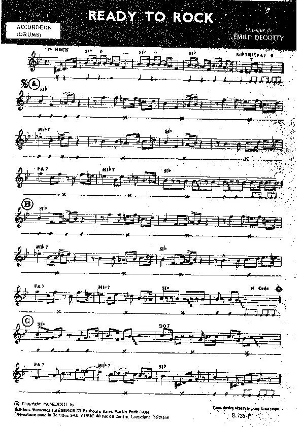 télécharger la partition d'accordéon Ready To Rock (Rock Accordéon) au format PDF