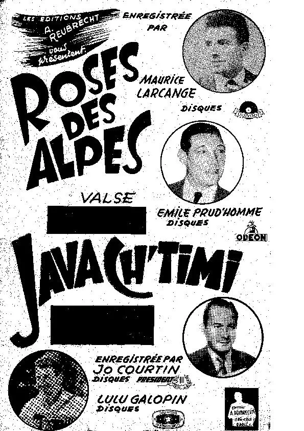 télécharger la partition d'accordéon Roses des Alpes (Valse) au format PDF