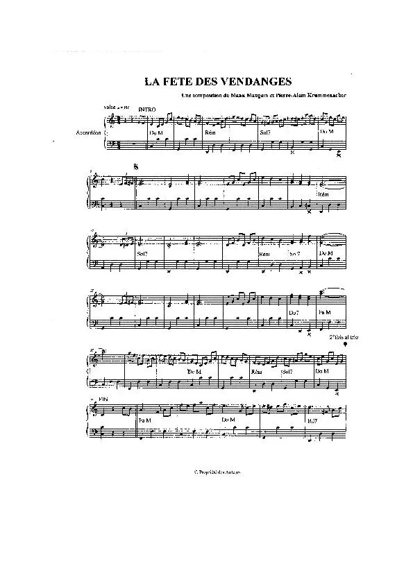 télécharger la partition d'accordéon La fête des vendanges (Valse) au format PDF