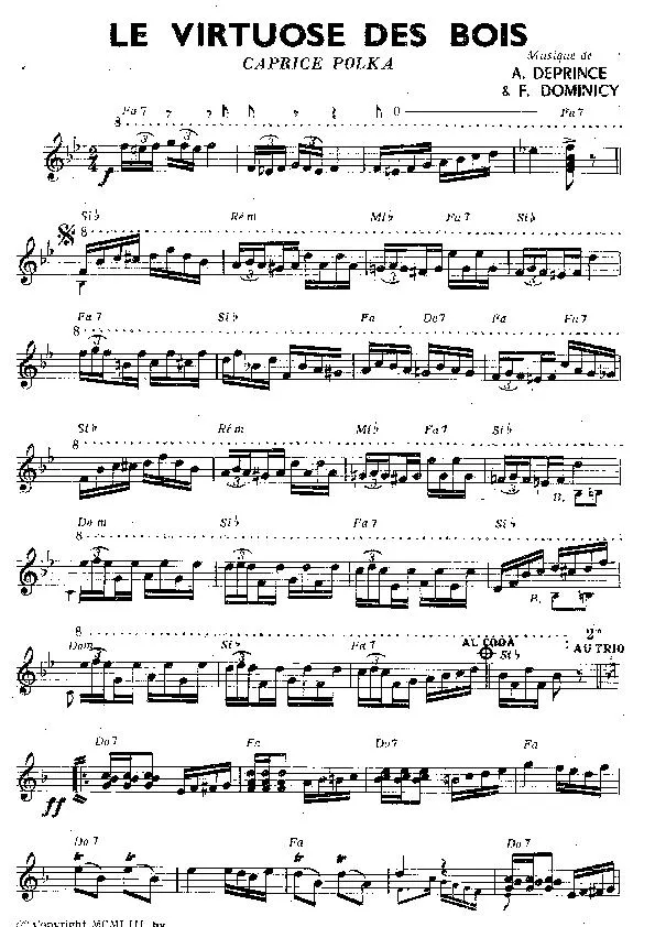 télécharger la partition d'accordéon Le Virtuose des Bois (Caprice Polka) au format PDF
