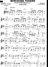 télécharger la partition d'accordéon Berceuse Tendre (Il fait si bon près de toi) (Valse Lente) au format PDF