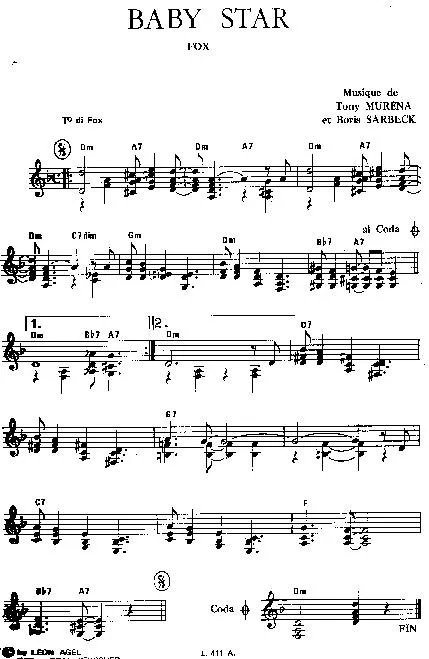 télécharger la partition d'accordéon Baby Star (Fox) au format PDF