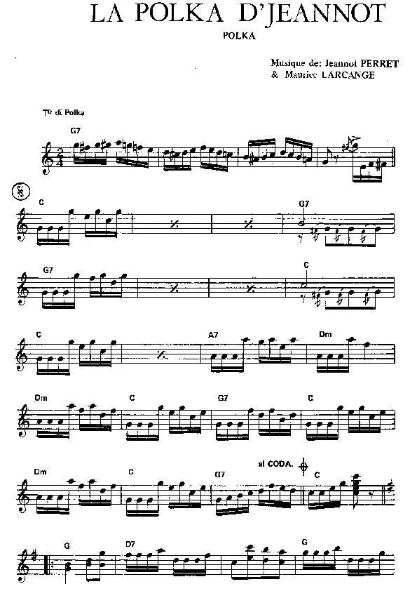 télécharger la partition d'accordéon La Polka d' Jeannot au format PDF