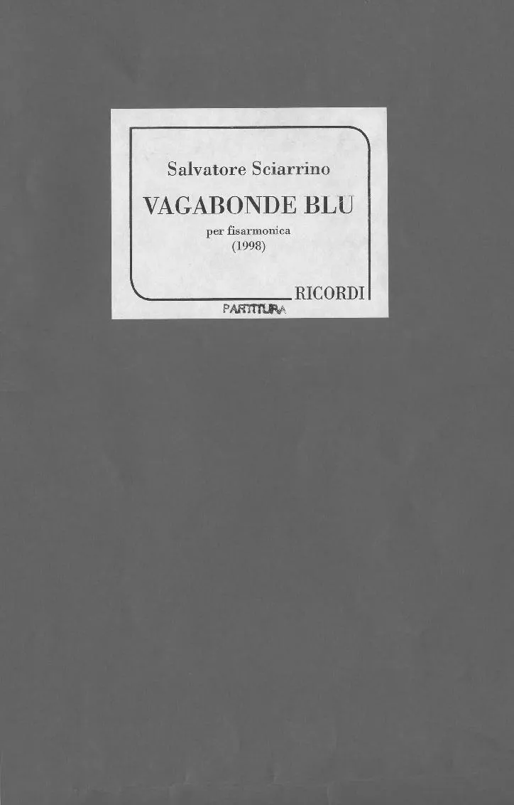télécharger la partition d'accordéon Vagabonde blu au format PDF