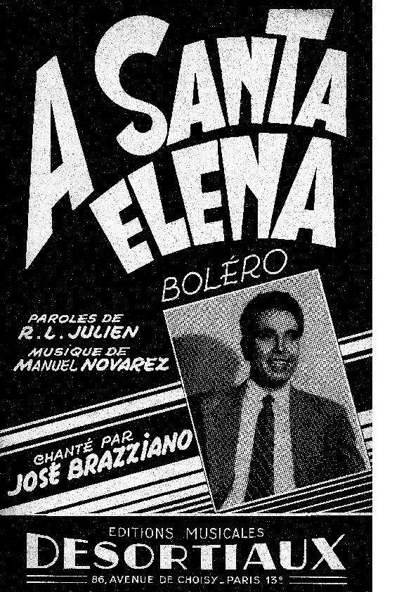 télécharger la partition d'accordéon A Santa Elena (Boléro) au format PDF