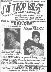 télécharger la partition d'accordéon J'ai trop valsé (The song from Désirée) (Valse) (Du film : Désirée) au format PDF