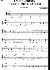 télécharger la partition d'accordéon L'accordéon c'est comme la mer (Chant : Betty Mars) (Valse) au format PDF