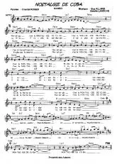 télécharger la partition d'accordéon Nostalgie de Cuba (Mambo) au format PDF