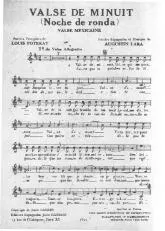 télécharger la partition d'accordéon Valse de minuit (Noche de ronda) (Valse Mexicaine) au format PDF