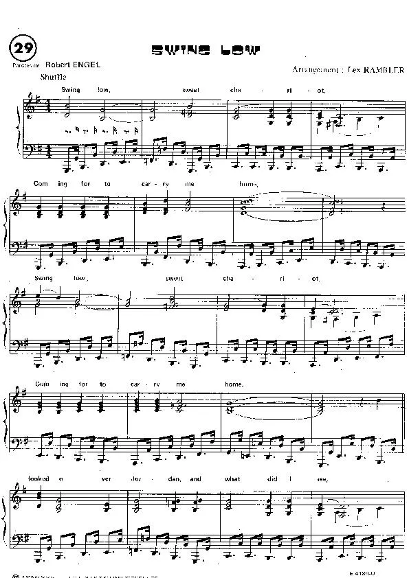 télécharger la partition d'accordéon Swing Low au format PDF