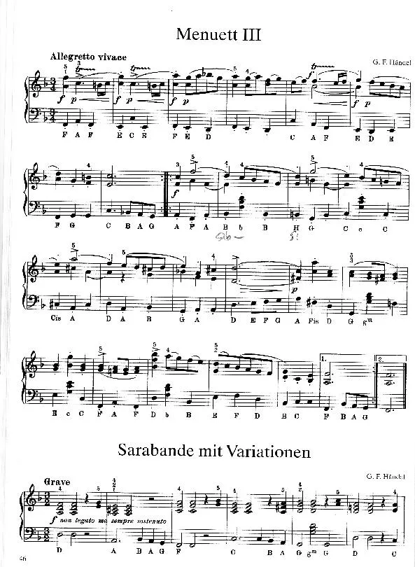 télécharger la partition d'accordéon Menuet + Sarabande + Sonatine au format PDF