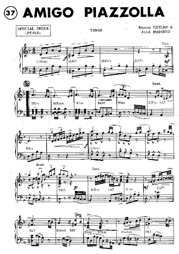 télécharger la partition d'accordéon Amigo Piazzolla (Tango) au format PDF