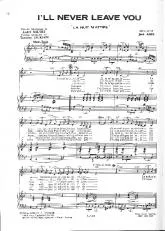 télécharger la partition d'accordéon I'll never leave you (La nuit m'attire) au format PDF