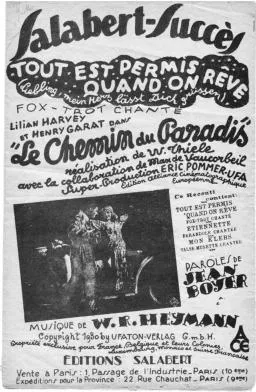 télécharger la partition d'accordéon Tout est permis quand on rêve (Liebling mein Herz lässt dich grüssen) (Du film : Le chemin du Paradis) (Fox Trot Chanté) au format PDF