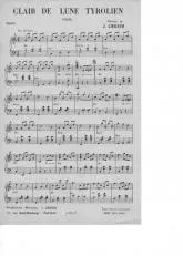 télécharger la partition d'accordéon Clair de lune Tyrolien (Valse) au format PDF