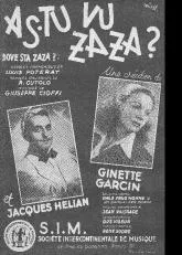 télécharger la partition d'accordéon As tu vu Zaza (Dove sta Zaza) au format PDF