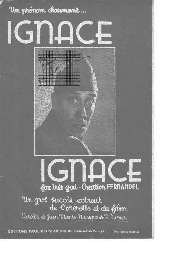 télécharger la partition d'accordéon Ignace (Fox Trot Chanté) au format PDF